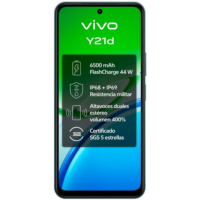 Vivo Y21d 6,68 pulgadas, 4 GB RAM, 128 GB, Verde